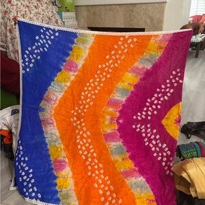 Vibrant Multicolor Tie-Dye Punjabi Suit